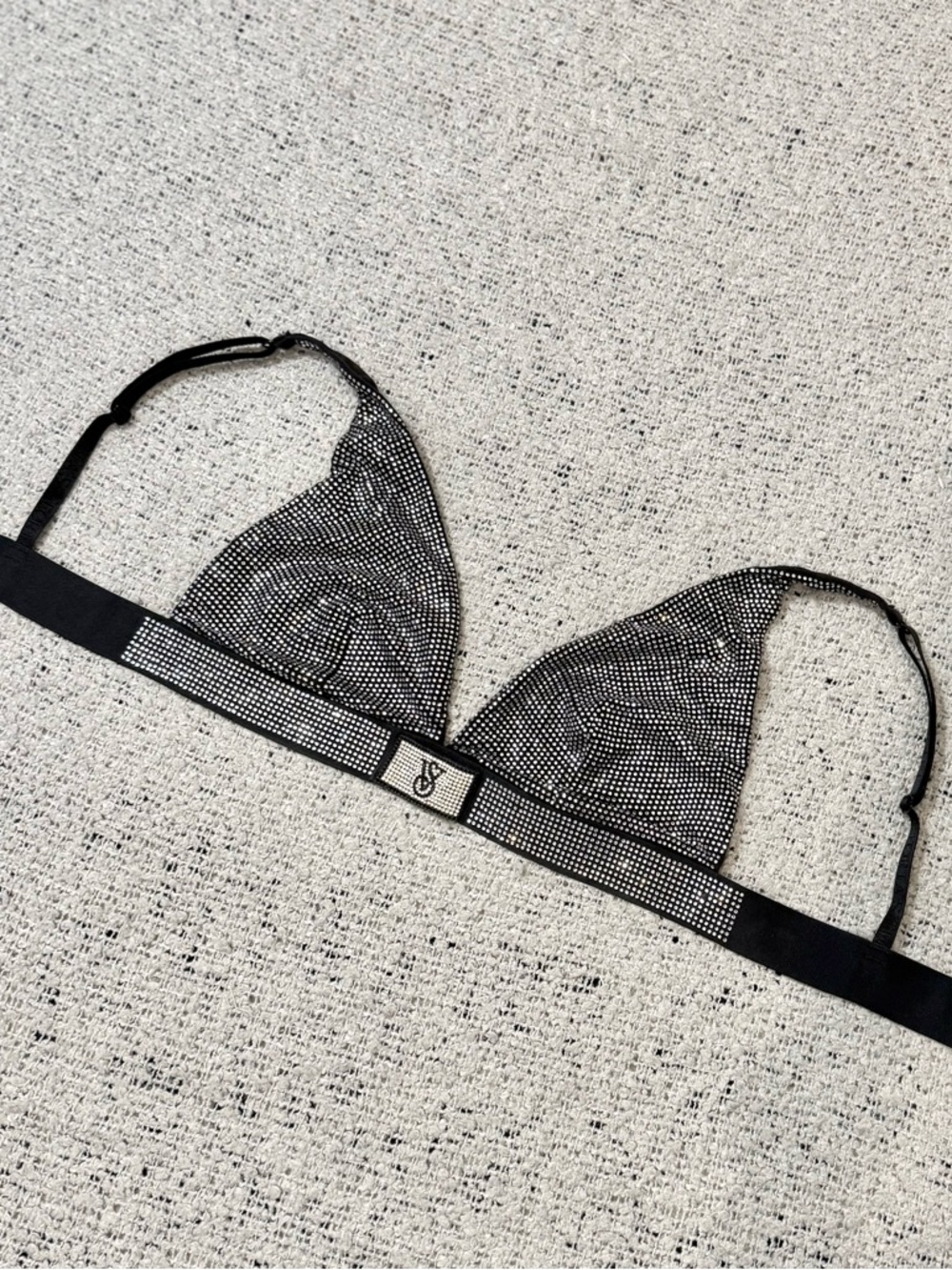Victoria’s Secret Runway Shine Black Bralette Size S